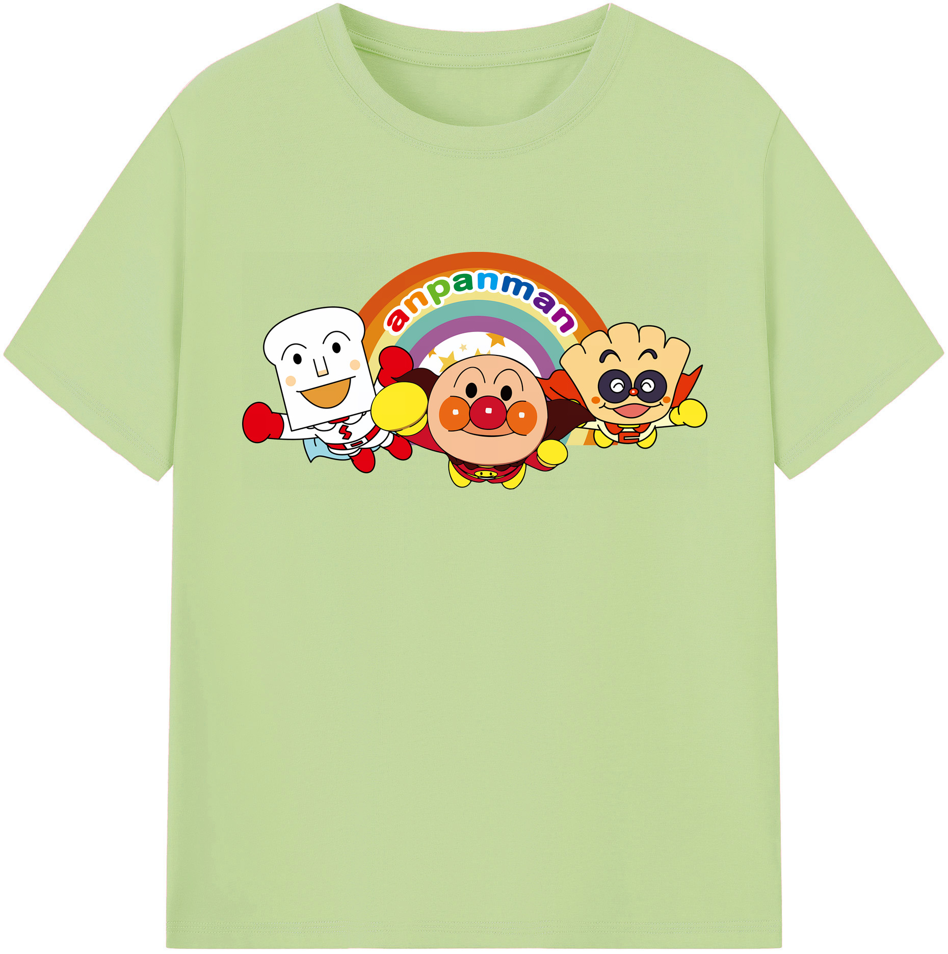 （画像用） アンパンマン Anpanman 綿100％半袖Tシャツ（フロントプリント）
